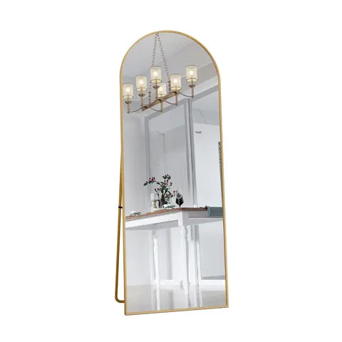 Full Length Standing Mirror Aluminum Frame Arched or Rect