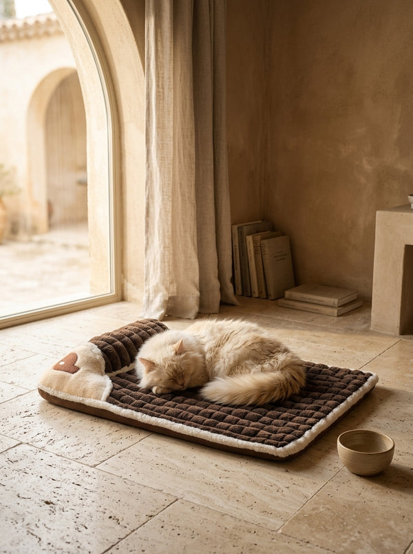 Calming Orthopedic Pet Bed Plush Anti-Anxiety Dog Cat Bed