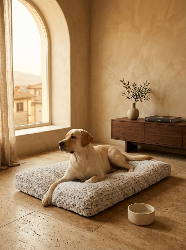 Washable Plush Dog Crate Bed  35x23 Gray