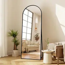 Full Length Standing Mirror Aluminum Frame Arched or Rect