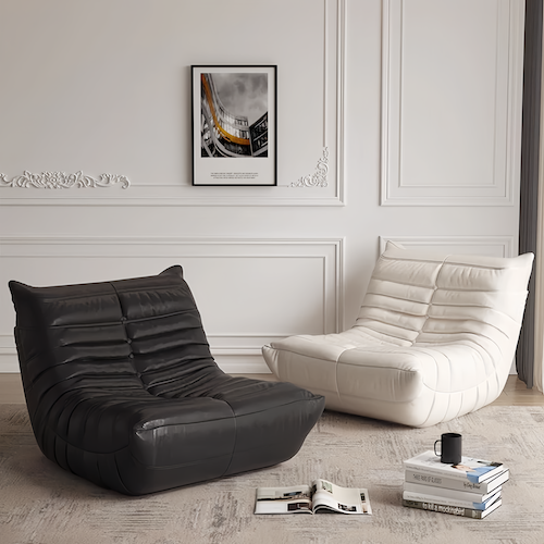 Togo Armchair Foam Lounge Chair | Suede Leather Corduroy