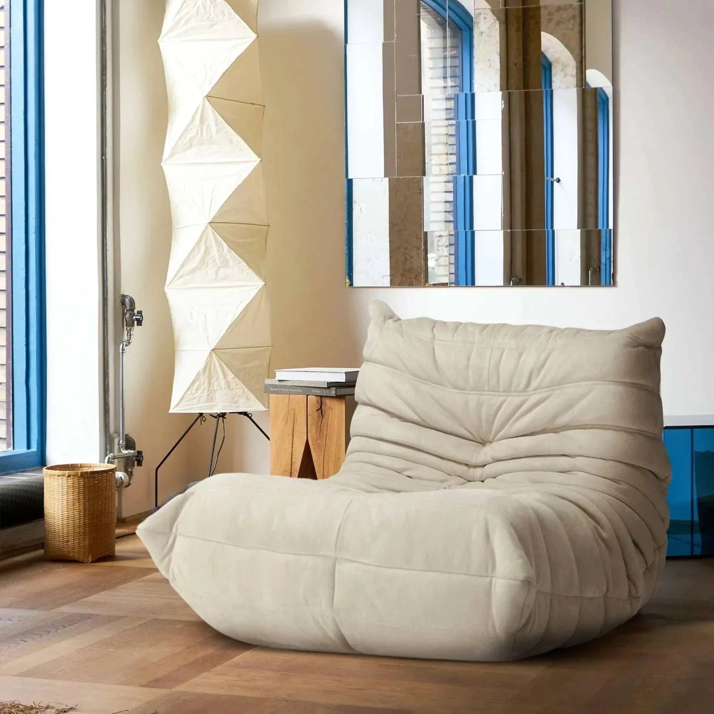 Togo Armchair Foam Lounge Chair | Suede Leather Corduroy