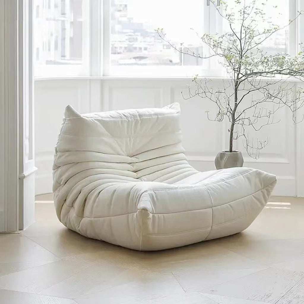 Togo Armchair Foam Lounge Chair | Suede Leather Corduroy