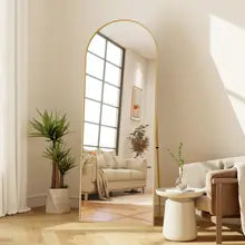 Full Length Standing Mirror Aluminum Frame Arched or Rect