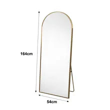 Full Length Standing Mirror Aluminum Frame Arched or Rect