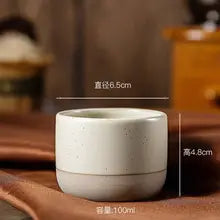 Japanese Style Ceramic Espresso Cup Vintage Stoneware 100-230ml