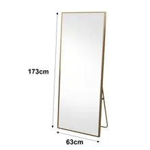 Full Length Standing Mirror Aluminum Frame Arched or Rect