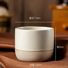Japanese Style Ceramic Espresso Cup Vintage Stoneware 100-230ml