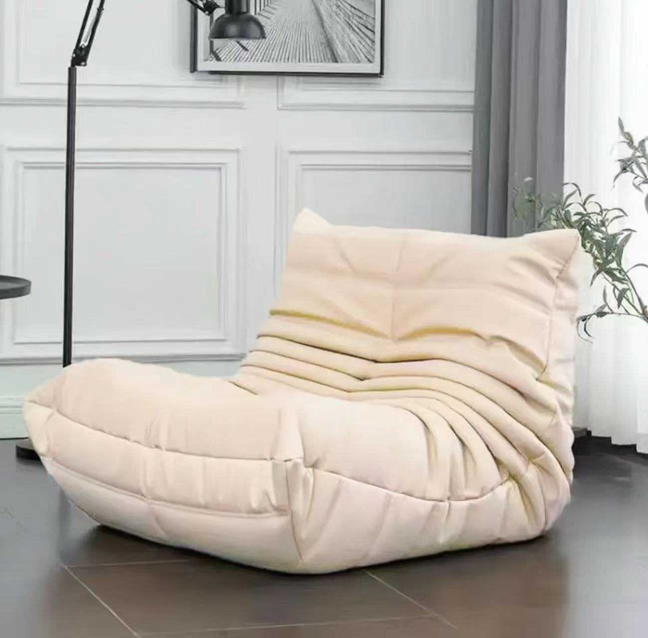 Togo Armchair Foam Lounge Chair | Suede Leather Corduroy
